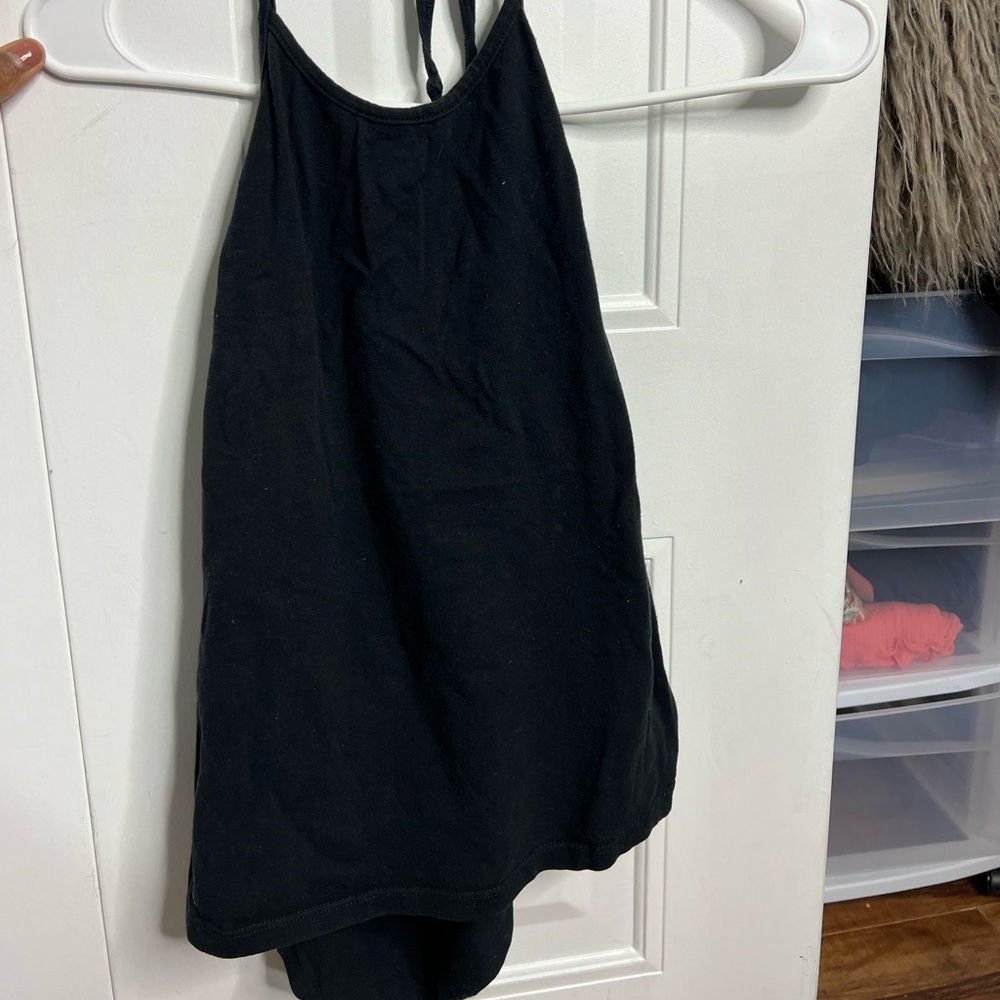 Plus size black halter crop top